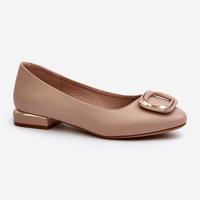 Ballerine con fibbia Sergio Leone BL203 Beige 1