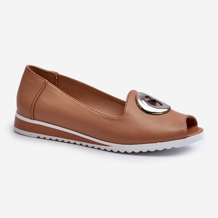 Jezzi Decolleté Da Donna Con Decorazione In Eco Pelle, Biolita Beige Scuro 1