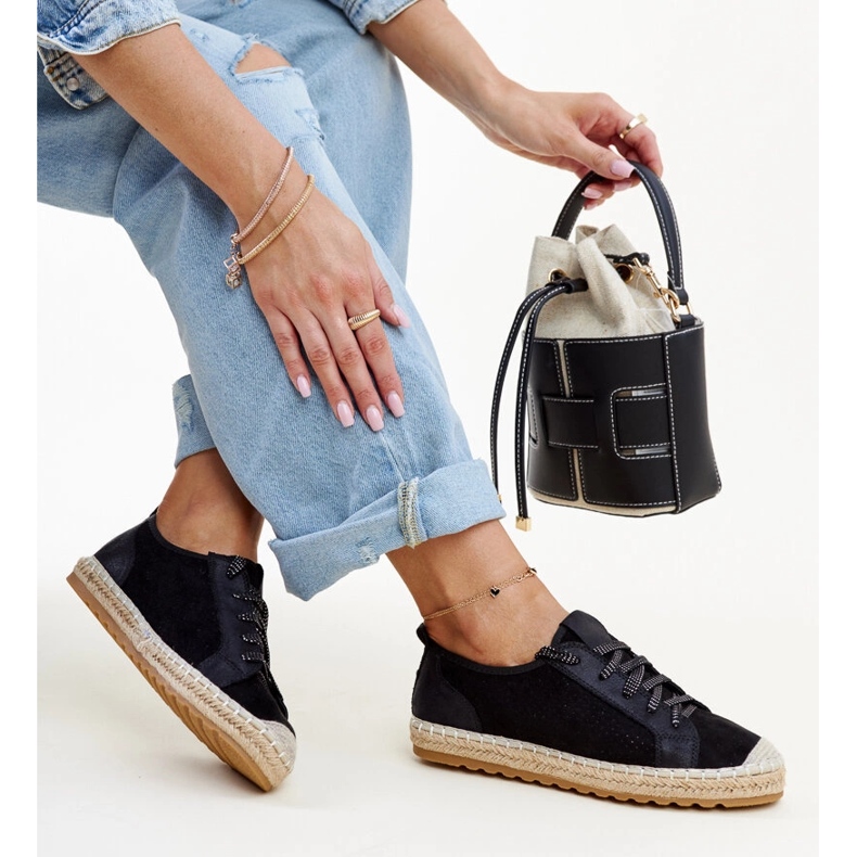 Espadrillas sportive Naila nere nero 1