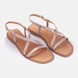 Marco Shoes Sandali con cinturino d'oro 1
