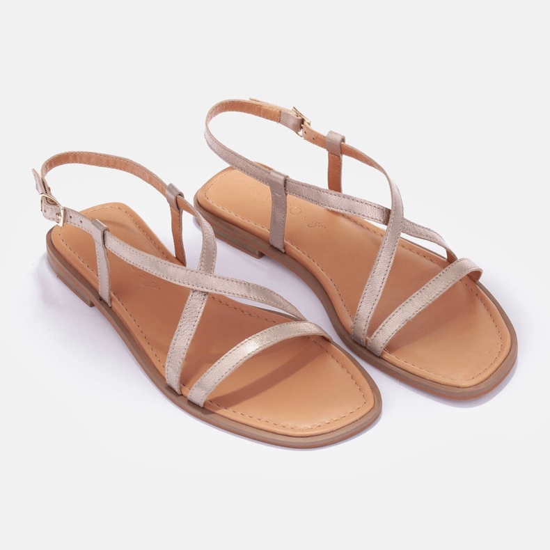 Marco Shoes Sandali con cinturino d'oro 1