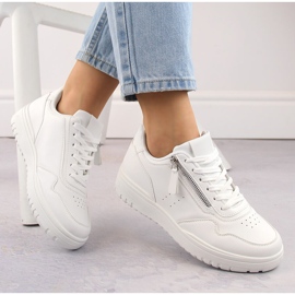 Sneakers sportive da donna McBraun 23233 bianche bianco 2