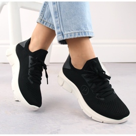 Scarpe sportive da donna nere Potocki BK01303 nero 1