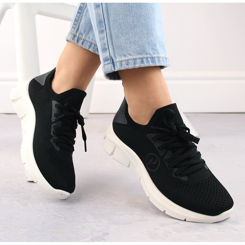 Scarpe sportive da donna nere Potocki BK01303 nero 1