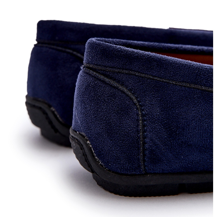 Mckeylor Mocassini da uomo in ecopelle scamosciata, Blu Navy 3