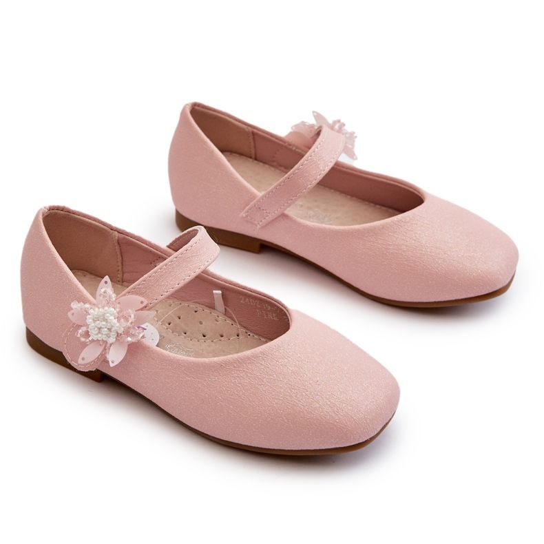 Miss Ballerine per bambini glitter con chiusura in velcro, rosa 4