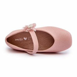 Miss Ballerine per bambini glitter con chiusura in velcro, rosa 3