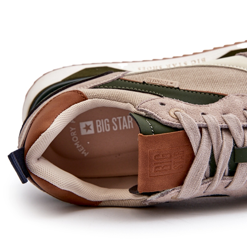 Scarpe da ginnastica da uomo Memory Foam System Big Star NN174349 Beige 1