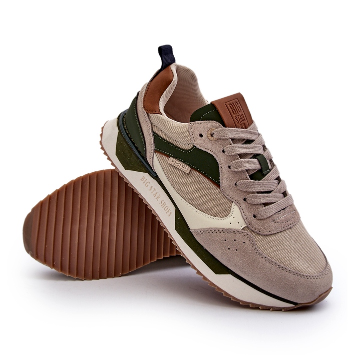 Scarpe da ginnastica da uomo Memory Foam System Big Star NN174349 Beige 2
