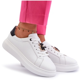 Vinceza Sneakers Da Donna In Pelle Con Orsetto, Mirven Bianca bianco 4