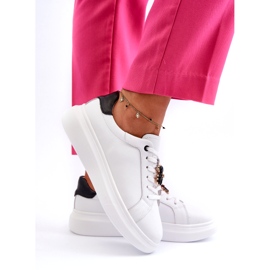 Vinceza Sneakers Da Donna In Pelle Con Orsetto, Mirven Bianca 3