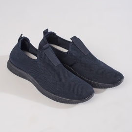Scarpe sportive slip-on da donna di colore blu navy 1