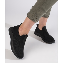 Scarpe sportive slip-on da donna nere nero 2