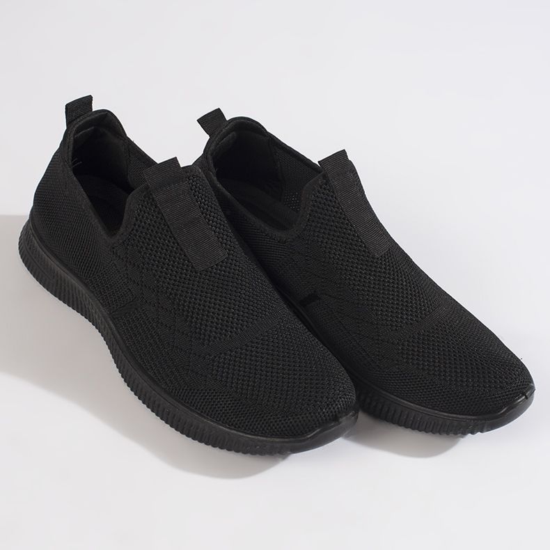 Scarpe sportive slip-on da donna nere nero 1