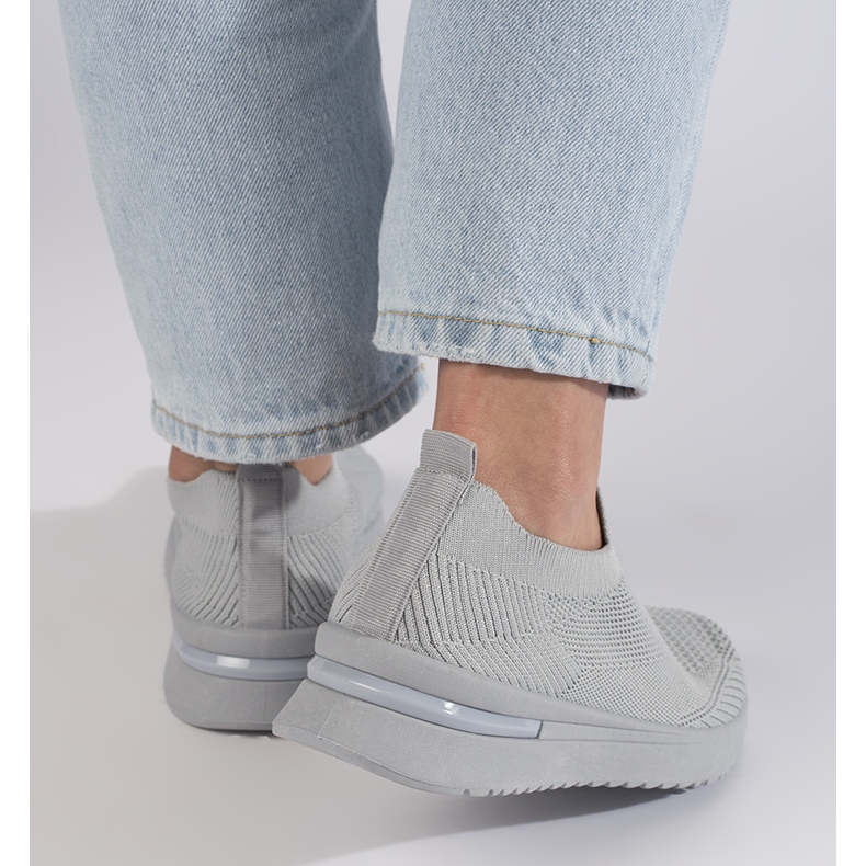Scarpe sportive slip-on grigie grigio 2