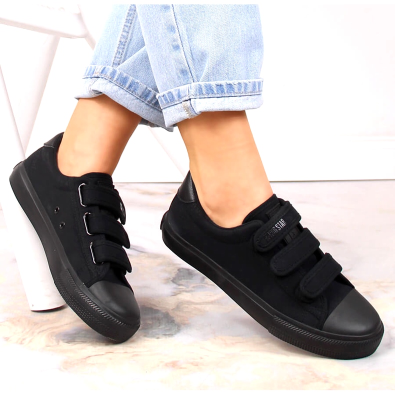 Sneakers Big Star INT1842D con velcro, nere nero 1