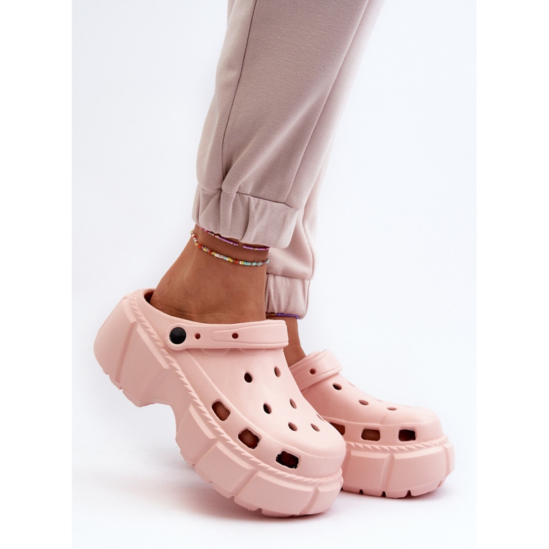 Infradito da donna in schiuma con suola massiccia, Witima rosa 2