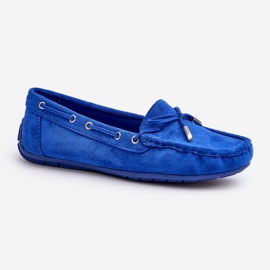 Mocassini in pelle scamosciata blu Si Passione da donna 1