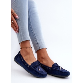 Mocassini da Donna in Camoscio Blu Navy Si Passione 2