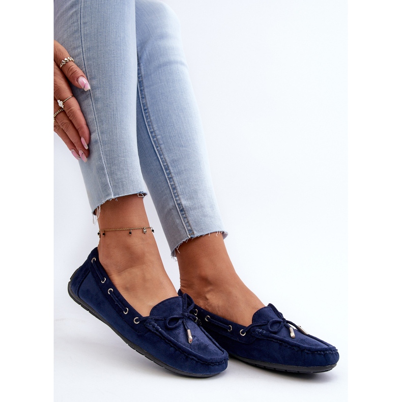 Mocassini da Donna in Camoscio Blu Navy Si Passione 2