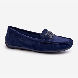 Mocassini in pelle scamosciata alla moda da donna blu navy Rabell 1