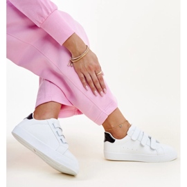 Sneakers bianche e nere con velcro di Samala bianco 1