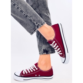 Sneaker da donna classiche Basic Wine rosso 2