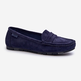Mocassini da donna in ecopelle scamosciata Big Star NN274931 Memory Foam System Blu navy 1
