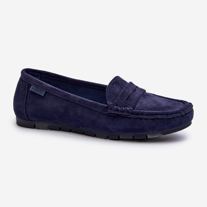Mocassini da donna in ecopelle scamosciata Big Star NN274931 Memory Foam System Blu navy 1