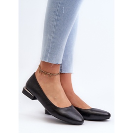 Ballerine da Donna in Eco Pelle Con Tacco Basso Nere Sergio Leone PB202 nero 2