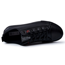 Sneakers da uomo in pelle Big Star JJ174005 nere nero 2