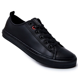 Sneakers da uomo in pelle Big Star JJ174005 nere nero 5