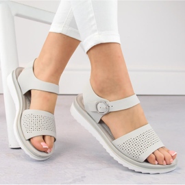 Sandali traforati grigi da donna Sergio Leone SK082H grigio 1