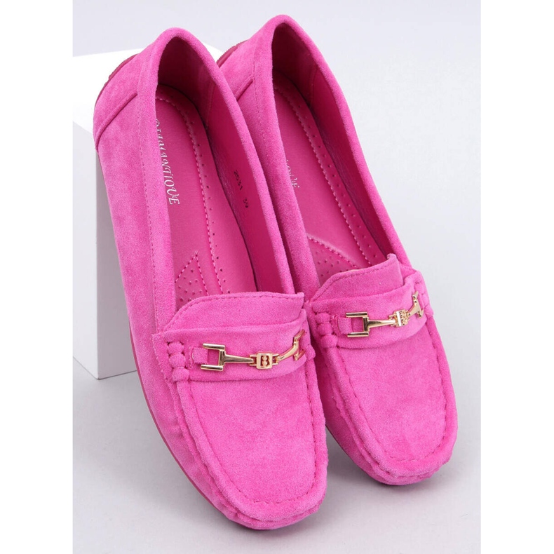 Mocassini da donna in camoscio Sourd Fuchsia rosa 1