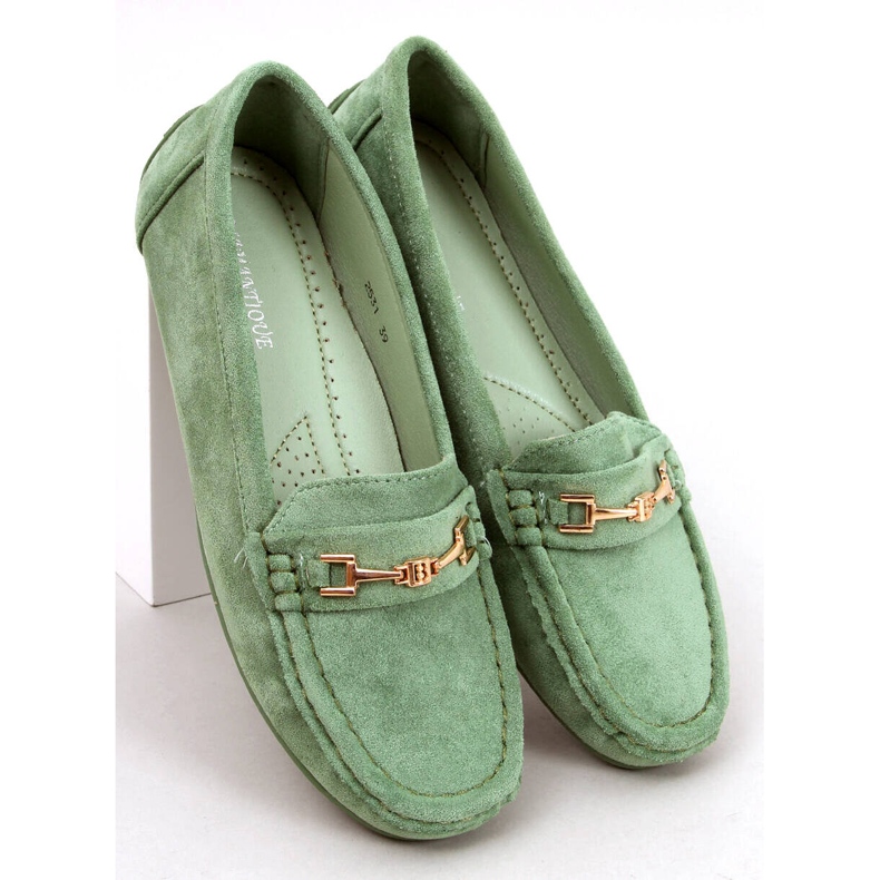Mocassini da donna in camoscio Sourd L.GREEN verde 1