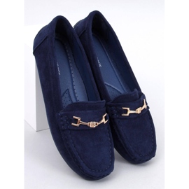 Mocassini da donna in camoscio Sourd Navy blu 1
