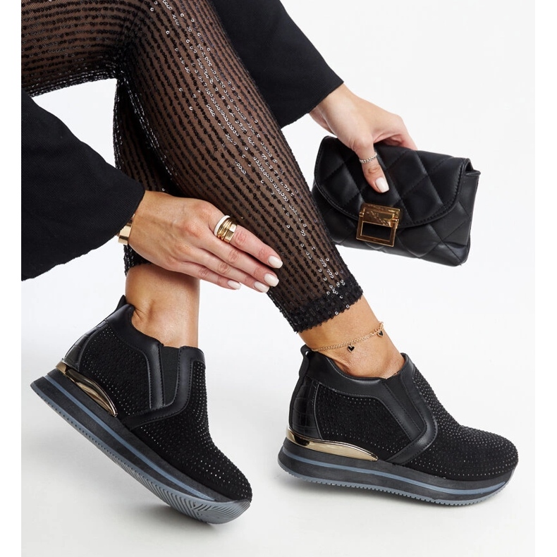 Sneakers con zeppa Cadelaria nere nero 1