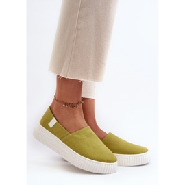 Big Star Scarpe da ginnastica con plateau da donna NN276008 Memory Foam System Lime verde 2