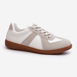 Sneakers Basse da Donna Treccia Bianca e Grigia bianco 1