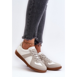 Sneakers Basse da Donna Treccia Bianca e Grigia bianco 2