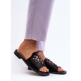 Infradito Lucide da Donna Con Decori S.Barski KV27-063 Nero 2