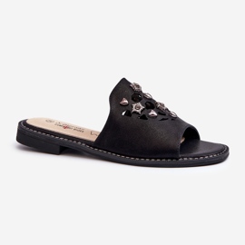 Infradito Lucide da Donna Con Decori S.Barski KV27-063 Nero 1