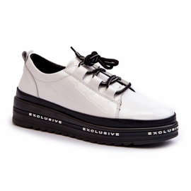 Sneakers da Donna in Vernice Su Platform Bianca S.Barski LR592B bianco 1