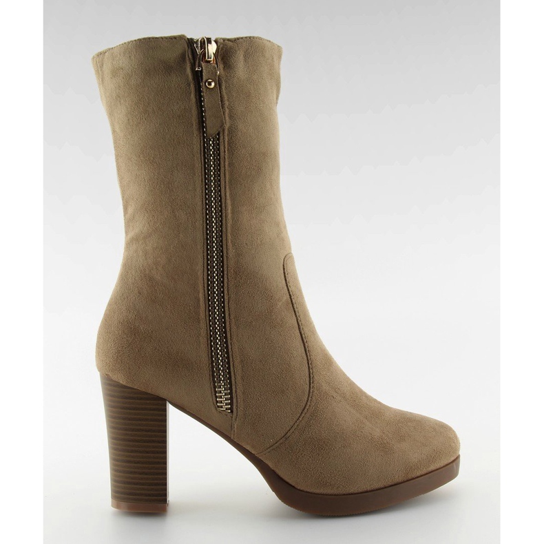 Stivali da donna in camoscio J28 kaki cachi 1