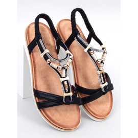 Montier Sandali con perline neri nero 1