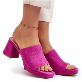 Seastar Infradito da donna con tacco alto Fucsia Bralya rosa 4
