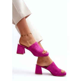 Seastar Infradito da donna con tacco alto Fucsia Bralya rosa 3