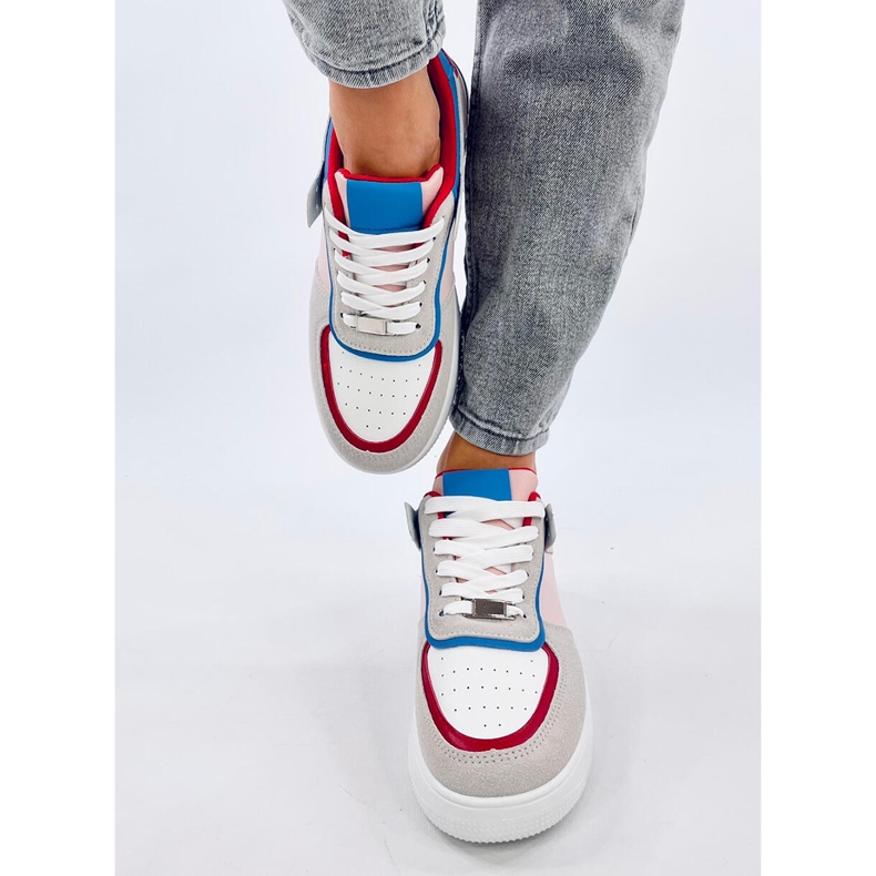 Scarpe da ginnastica colorate Adames rosse bianca 1