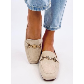 Mocassini con fibbia da donna Rhona Beige 1