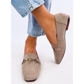 Mocassini con fibbia da donna Rhona Khaki beige 1